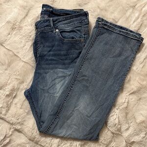 Wallflower Luscious Curvy Fit Women's Blue Straight Leg Jeans, Size 18 L
